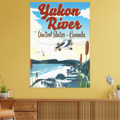 Yukon, Verenigde Staten, reisposter Canada Canvas Afdruk (Insitu (Woonkamer))