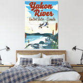 Yukon, Verenigde Staten, reisposter Canada Canvas Afdruk (Insitu (Slaapkamer))