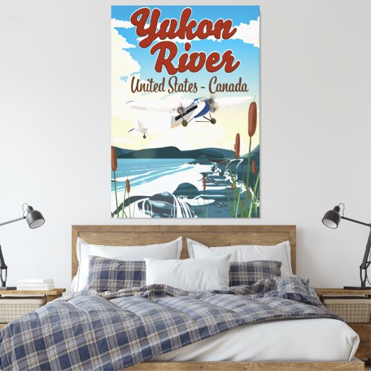 Yukon, Verenigde Staten, reisposter Canada Canvas Afdruk (Insitu (Slaapkamer))