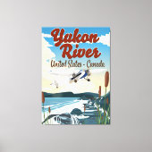Yukon, Verenigde Staten, reisposter Canada Canvas Afdruk (Voorkant)