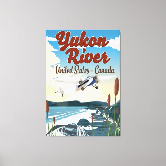 Yukon, Verenigde Staten, reisposter Canada Canvas Afdruk (Voorkant)