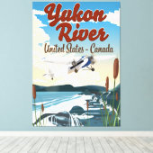 Yukon, Verenigde Staten, reisposter Canada Canvas Afdruk (Insitu (Houten vloer))
