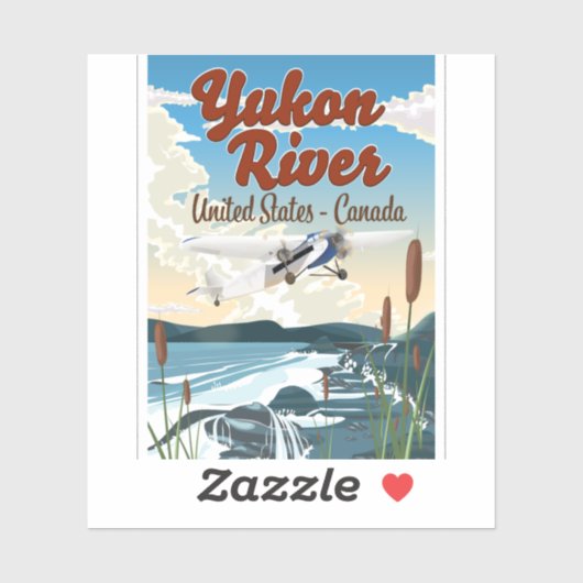 Yukon, Verenigde Staten, reisposter Canada Sticker (Vel)