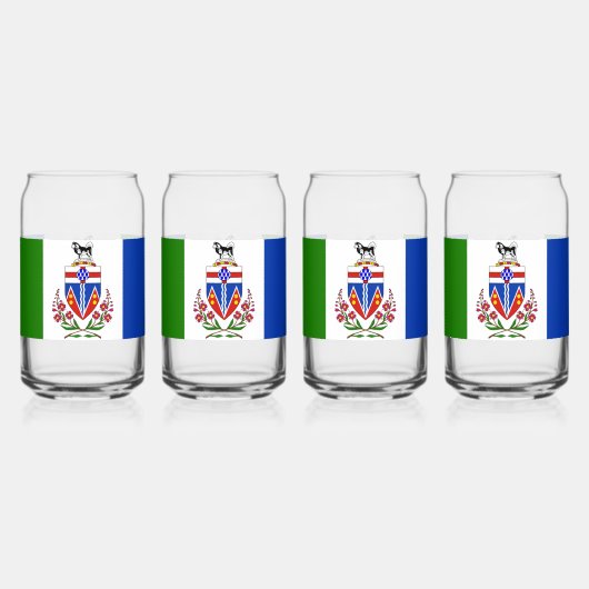 Yukon-vlag Blikvorm Glas (Achterkant)
