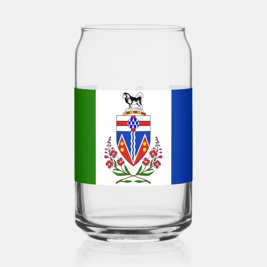 Yukon Vlag Blikvorm Glas (Voorkant)