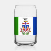 Yukon Vlag Blikvorm Glas (Achterkant)