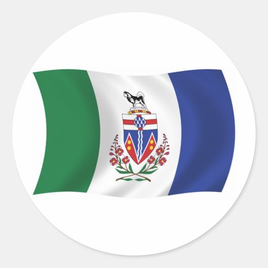 Yukon Vlagsticker Ronde Sticker (Voorkant)