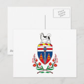 Yukon Wapenmunt Briefkaart (Voorkant / Achterkant)