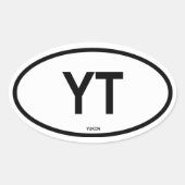 Yukon "YT" Ovale Sticker (Voorkant)