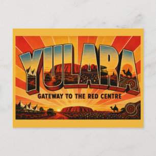Yulara NT Red Centre Gateway Vintage Briefkaart
