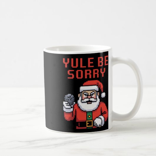 Yule Be Sorry Angry Santa Ugly Christmas  Koffiemok (Rechts)