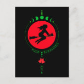 Yule Blessing, heksenmaan Briefkaart (Voorkant)