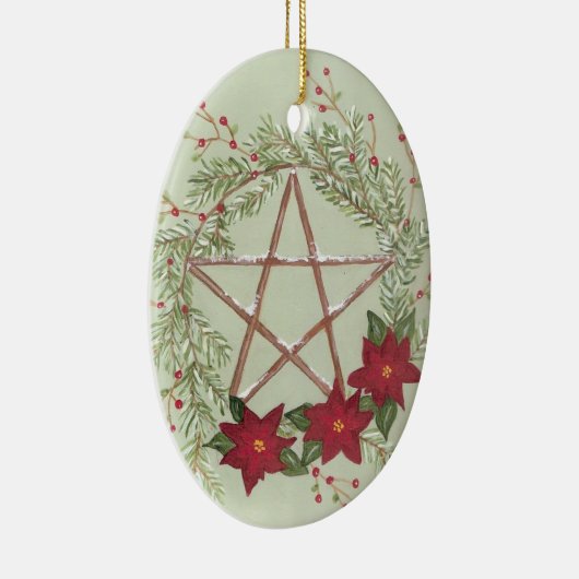 Yule Blessing Keramisch Ornament (Rechts)