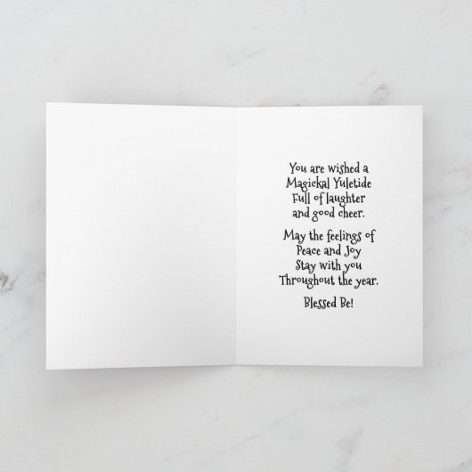 Yule Blessings Cheeky Witch Feestdagen Kaart (Binnen)