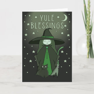 Yule Blessings Cheeky Witch Feestdagen Kaart