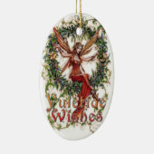 Yule Blessings: Vermelding wijzigen Keramisch Ornament (Rechts)