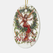 Yule Blessings: Vermelding wijzigen Keramisch Ornament (Links)