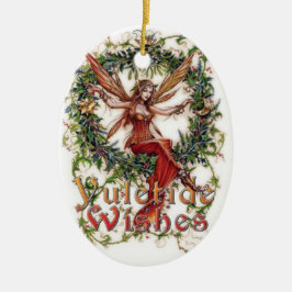 Yule Blessings: Vermelding wijzigen Keramisch Ornament