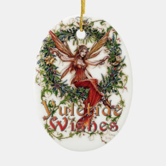 Yule Blessings: Vermelding wijzigen Keramisch Ornament