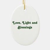 Yule Blessings: Vermelding wijzigen Keramisch Ornament (Achterkant)