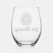 Yule Blessings Wijnglas Zonder Voet (Achterkant)