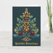 Yule Blessings Winter Solstice Holiday Kaart (Voorkant)