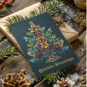 Yule Blessings Winter Solstice Holiday Kaart