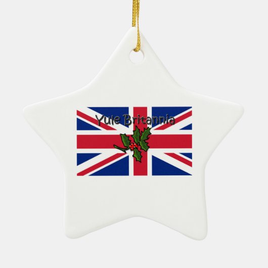 Yule Britannia Keramisch Ornament (Achterkant)