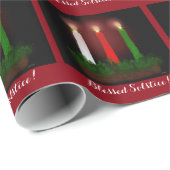 Yule Candles Winter Solstice Witch Wiccan Pagan Cadeaupapier (Rol Hoek)