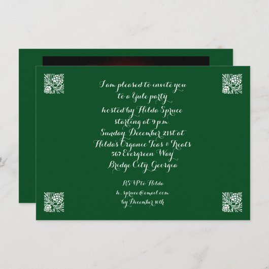 Yule Candles Winter Solstice Witch Wiccan Pagan Kaart (Voorkant / Achterkant)