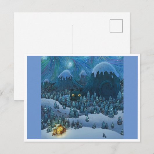 Yule Cat Briefkaart (Voorkant / Achterkant)