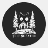 Yule Cat For Men Women Girls Kids  Ronde Sticker (Voorkant)