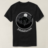 Yule Cat Jolakotturin IJslands Folklore T-shirt (Design voorkant)