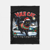 Yule Cat Keep It Cozy Funny Christmas Quote  Fleece Deken (Voorkant)