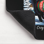 Yule Cat Keep It Cozy Funny Christmas Quote Muismat (Hoek)