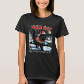 Yule Cat Keep It Cozy Funny Christmas Quote  T-shirt (Voorkant)