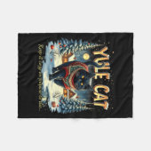 Yule Cat Keep It Cozy Funny Winter Quote Fleece Deken (Voorkant (Horizontaal))