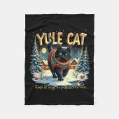 Yule Cat Keep It Cozy Funny Winter Quote  Fleece Deken (Voorkant)