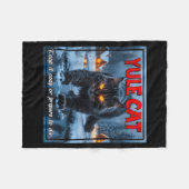 Yule Cat Keep It Cozy Funny Winter Quote Fleece Deken (Voorkant (Horizontaal))