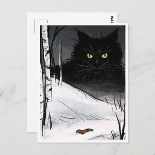 Yule Cat - Spooky Yule Critter Briefkaart (Voorkant / Achterkant)