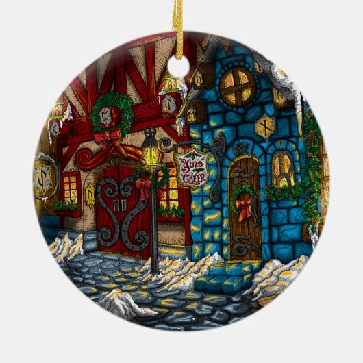 Yule Cheer Keramisch Ornament (Achterkant)