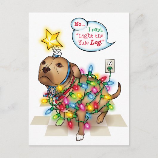 Yule Dog Briefkaart (Voorkant)