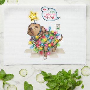 Yule Dog Kitchen Towels Theedoek