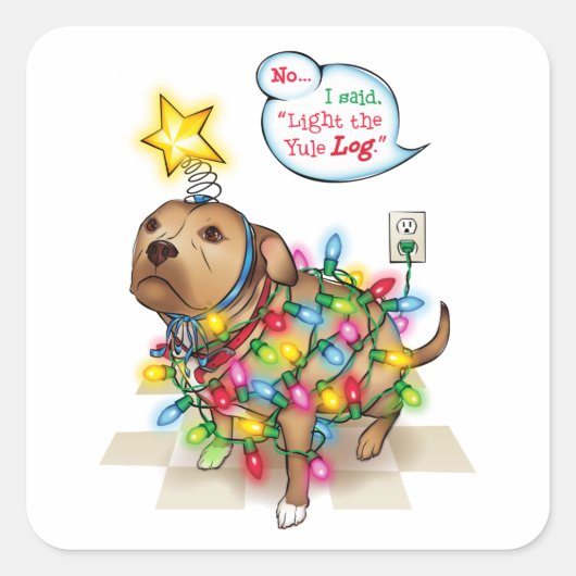 Yule Dog Sticker (Voorkant)