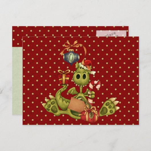 Yule Dragon Briefkaart (Voorkant / Achterkant)