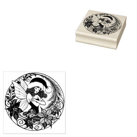 Yule Fairy Rubberstempel (Gestempeld)