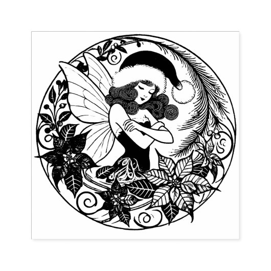 Yule Fairy Rubberstempel (Afrduk)