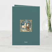 Yule Goat And Jultomten Scandinavian Julbocken Kaart (Achterkant)