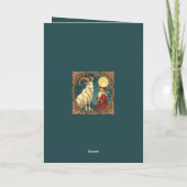 Yule Goat And Jultomten Scandinavian Winter  Kaart (Achterkant)