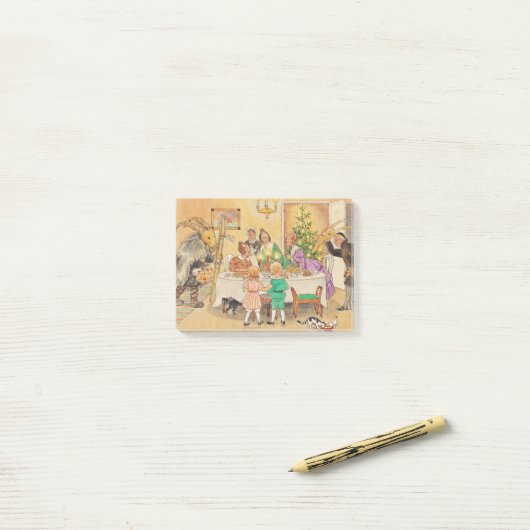 Yule Goat at at the Dinner Table Post-it® Notes (Op bureau)